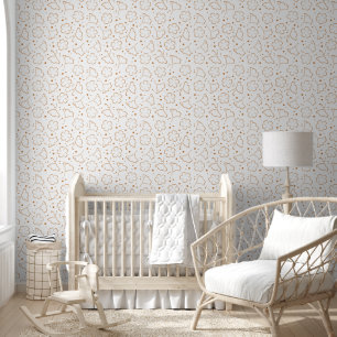 Muster mit Flachs-Blume in minimalistischer Stille Tapete