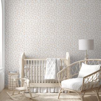 Muster mit Flachs-Blume in minimalistischer Stille Tapete