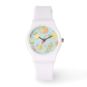 Muster mit Früchten und Beeren Armbanduhr