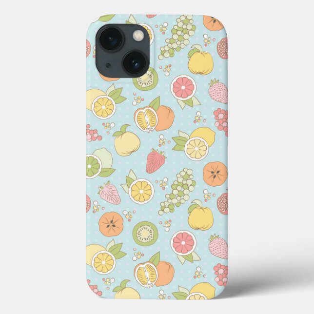 Muster mit Früchten und Beeren Case-Mate iPhone Hülle (Rückseite)