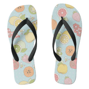 Muster mit Früchten und Beeren Flip Flops
