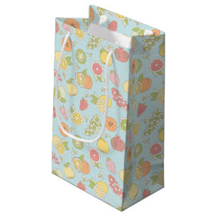 Muster mit Früchten und Beeren Kleine Geschenktüte