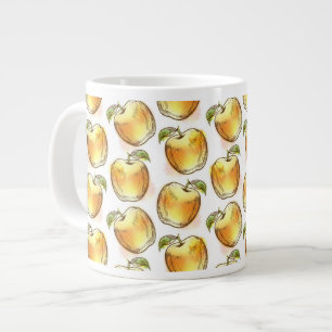 Muster mit gelbem Apfel Jumbo-Tasse