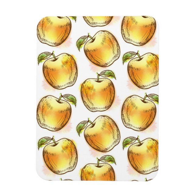 Muster mit gelbem Apfel Magnet (Vertikal)