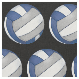 Muster mit gemaltem silbernem Volleyball Stoff
