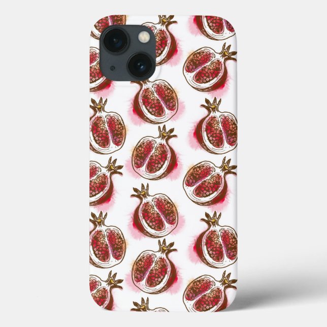 Muster mit Granatapfel Case-Mate iPhone Hülle (Rückseite)
