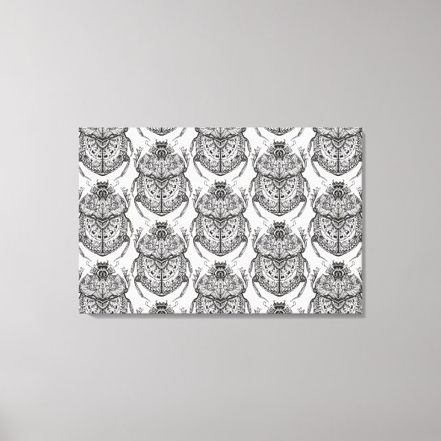 Muster mit Handdoodle 6 Leinwanddruck (Vorderseite)