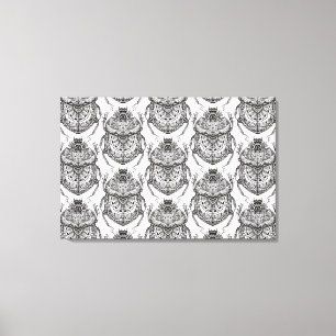 Muster mit Handgekritzel 6 Leinwanddruck