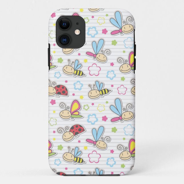 Muster mit Insekten Case-Mate iPhone Hülle (Rückseite)