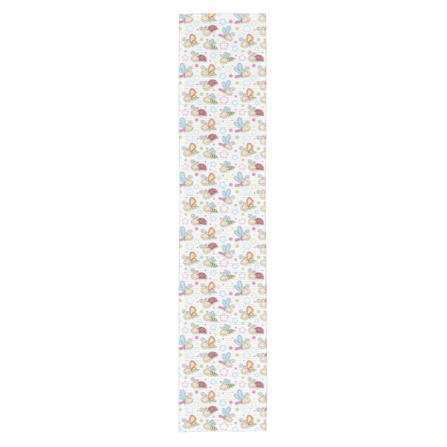 Muster mit Insekten Kurzer Tischläufer (Vorderseite)