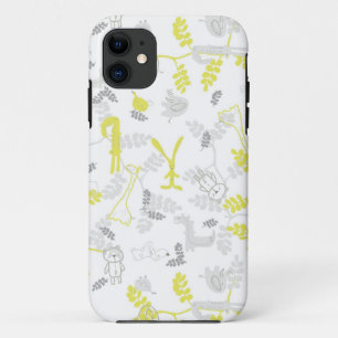 Muster mit jungen Tieren 2 iPhone 11 Hülle