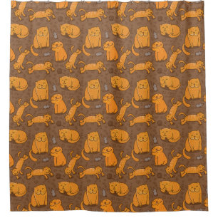 Muster mit Katzen Duschvorhang