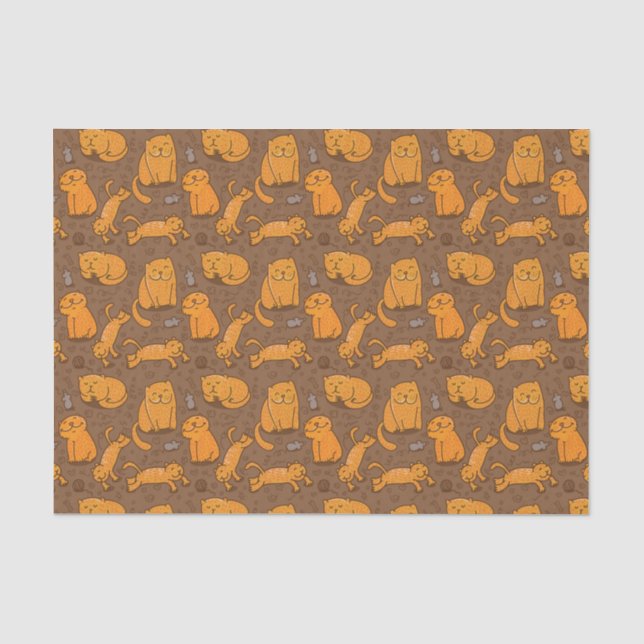 Muster mit Katzen Seidenpapier (Vorderseite)