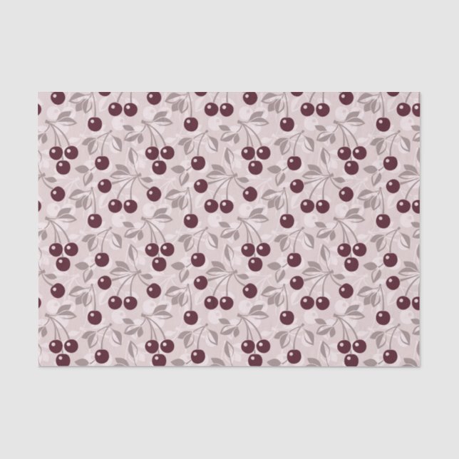 Muster mit Kirschen 2 Seidenpapier (Vorderseite)