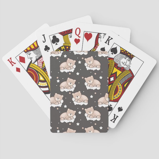 Muster mit kleinem Bären Spielkarten (Rückseite)