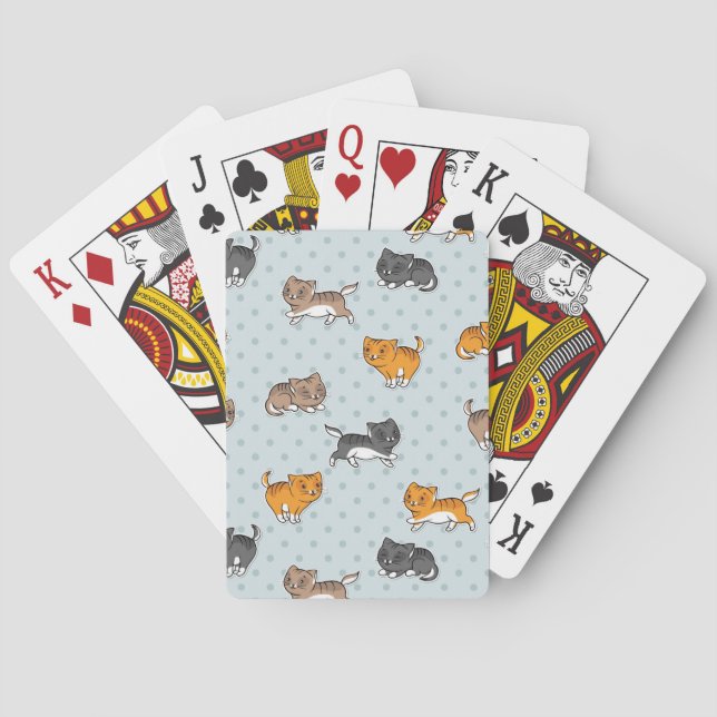 Muster mit lustigen Katzen Spielkarten (Rückseite)