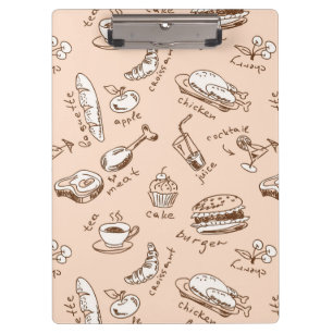 Muster mit Nahrung Klemmbrett