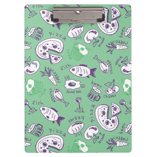 Muster mit Nahrung Klemmbrett (Vorderseite)