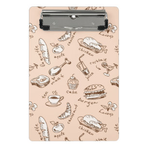 Muster mit Nahrung Mini Klemmbrett