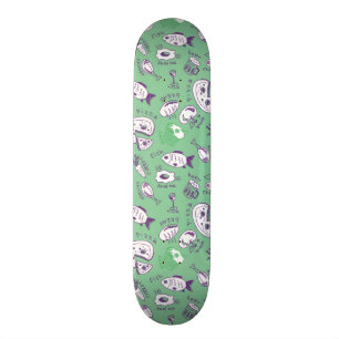 Muster mit Nahrung Skateboard