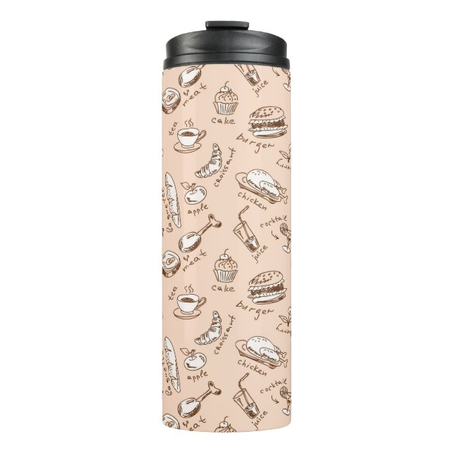 Muster mit Nahrung Thermosbecher (Vorderseite)