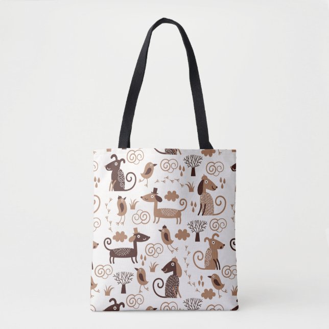 Muster mit niedlichen Hunden Tasche (Vorderseite)