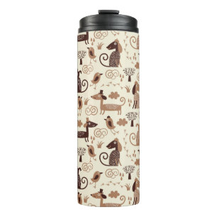 Muster mit niedlichen Hunden Thermosbecher