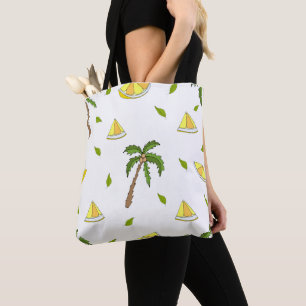 Muster mit Palmen, Ankern und Lifebuys tot Tasche