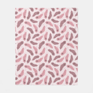 Muster mit Pfaufedern Fleecedecke