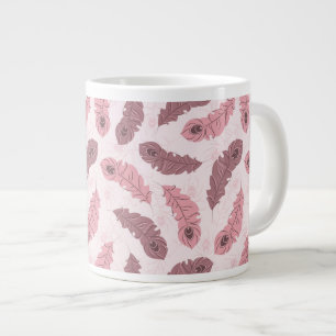 Muster mit Pfaufedern Jumbo-Tasse