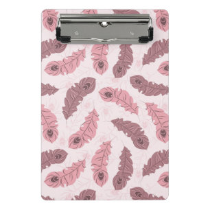 Muster mit Pfaufedern Mini Klemmbrett