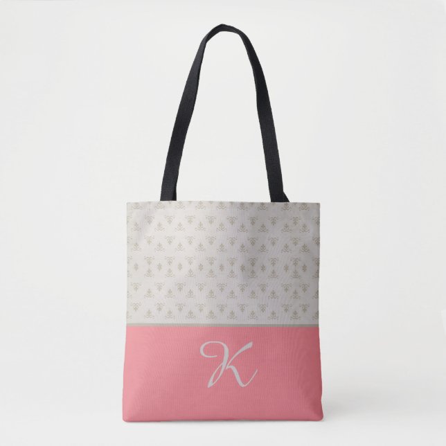 Muster mit Pfirsichfarbe Tasche (Vorderseite)