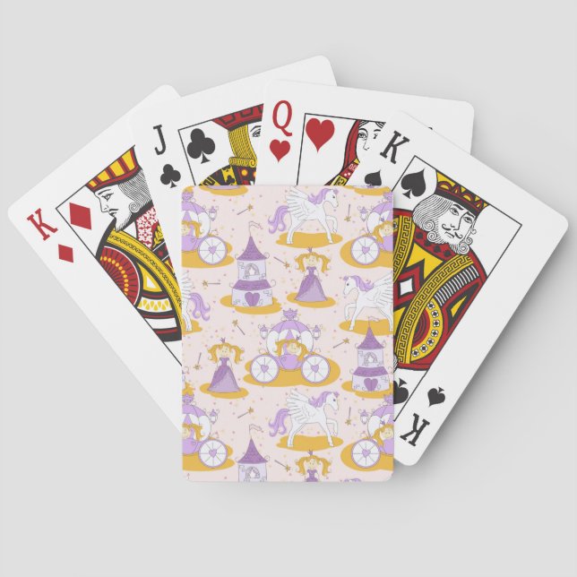 Muster mit Prinzessin Spielkarten (Rückseite)