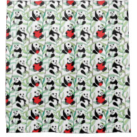 Muster mit reizenden Pandas mit Herzen