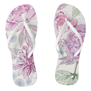 Muster mit rosa Blume Flip Flops