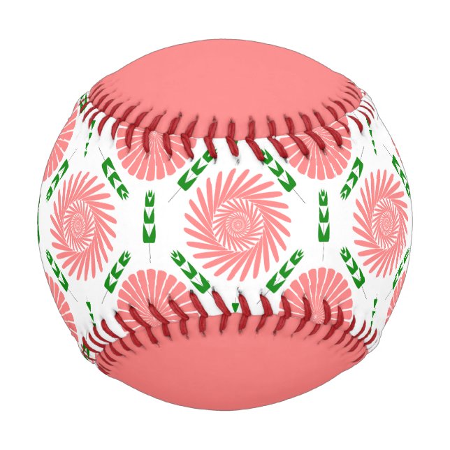 Muster mit rosa Blumen  Baseball (Vorderseite)