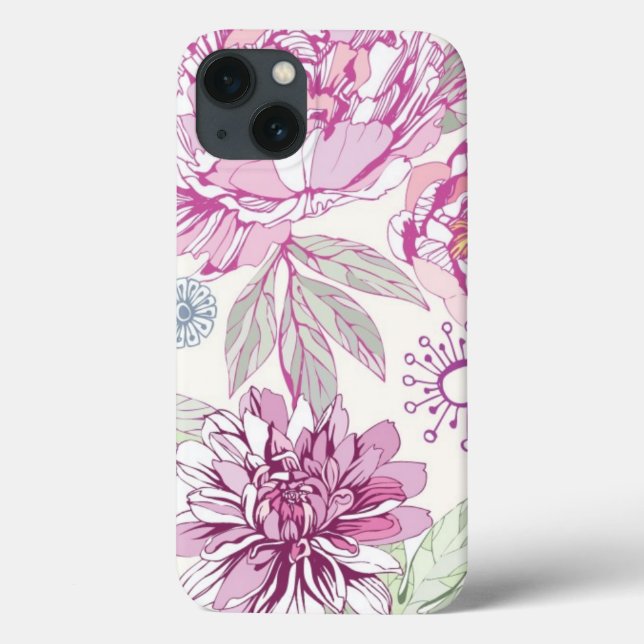 Muster mit rosa Blumen Case-Mate iPhone Hülle (Rückseite)