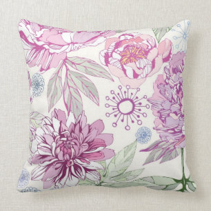 Muster mit rosa Blumen Kissen
