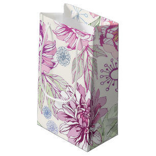 Muster mit rosa Blumen Kleine Geschenktüte
