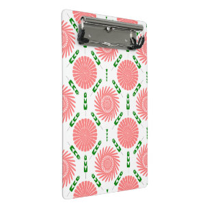 Muster mit rosa Blumen Mini Klemmbrett