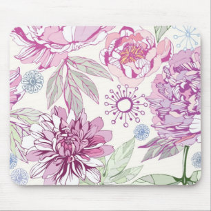 Muster mit rosa Blumen Mousepad
