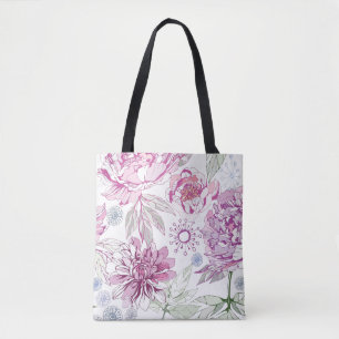 Muster mit rosa Blumen Tasche