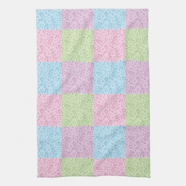 Muster mit Schlangen Küchentuch (Vertikal)