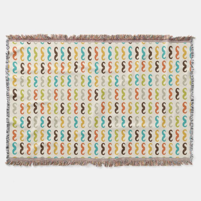 Muster mit Schnurrbart Decke (Vorderseite)