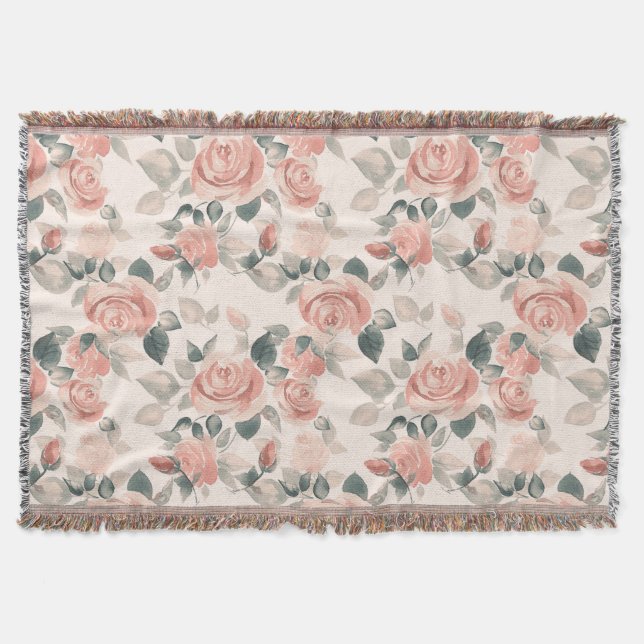 Muster mit schönen Rose /21 Decke (Vorderseite)