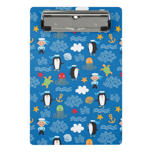 Muster mit Seethema Mini Klemmbrett (Vorderseite)