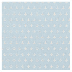 Muster mit weißen Ankern auf Blau Stoff