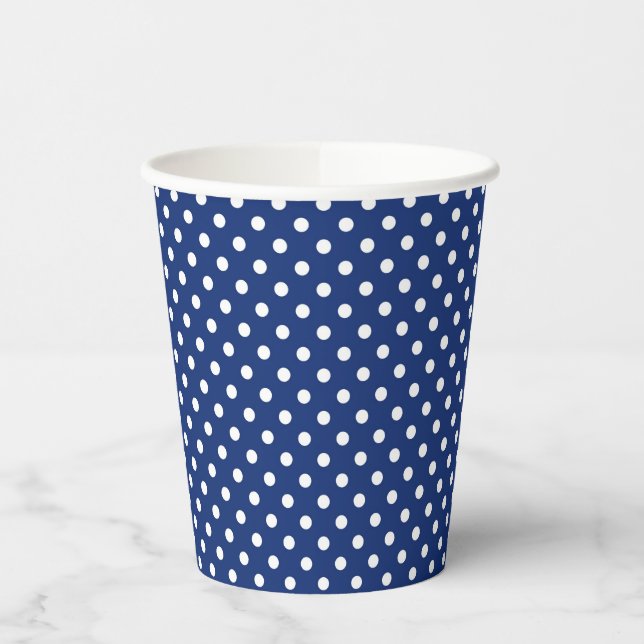 Muster mit weißen Polka-Punkten Pappbecher (Links)