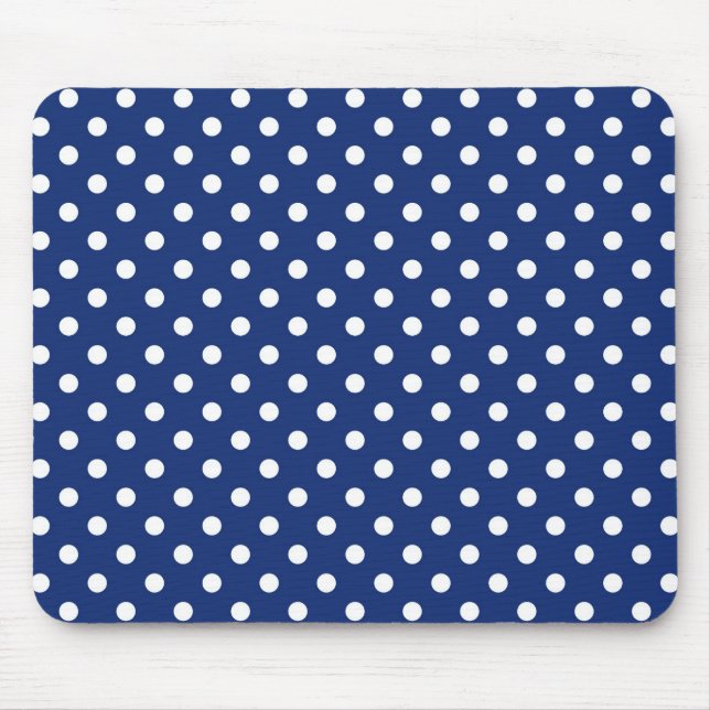 Muster mit weißen Tupfen Mousepad (Vorne)