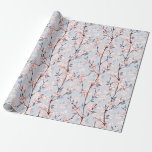 Muster mit zarten Frühlingssakura-Blume Geschenkpapier